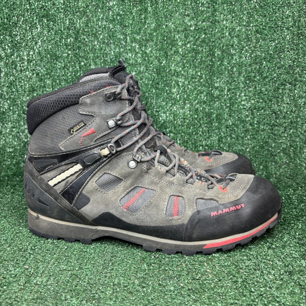 Mammut Ayako High GTX Gore-Tex Vibram Hiking Mountaineering Boot Grey Mens 12.5
